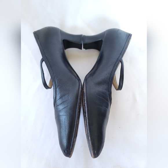 Gianni Versace Vintage Leather Mary-Jane Heel Shoes Black EU36.5 - Picture 6 of 11